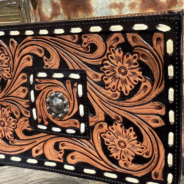 LEGACY TOOLED LEATHER HANDBAG | PURSE