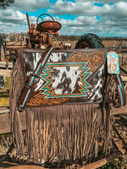 THE ZIGG COWHIDE TOOLED | PURSE