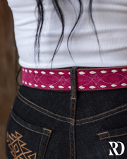COLORED LEATHER BUCKSTITCH BELTS