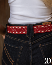 COLORED LEATHER BUCKSTITCH BELTS