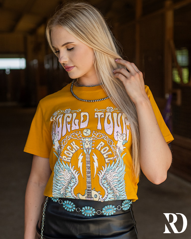 ROXY WORLD TOUR ROCK & ROLL GRAPHIC | TEE