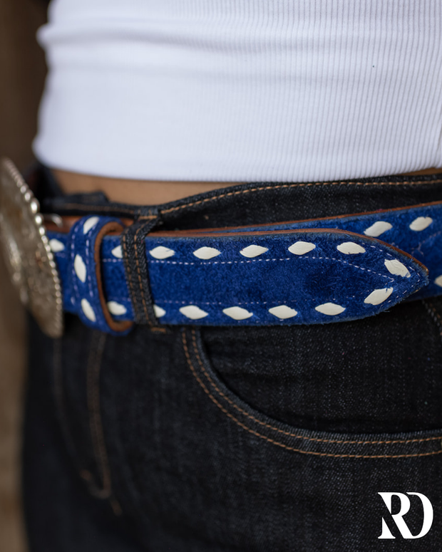 COLORED LEATHER BUCKSTITCH BELTS