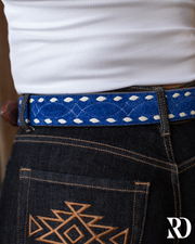 COLORED LEATHER BUCKSTITCH BELTS