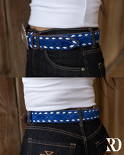 COLORED LEATHER BUCKSTITCH BELTS