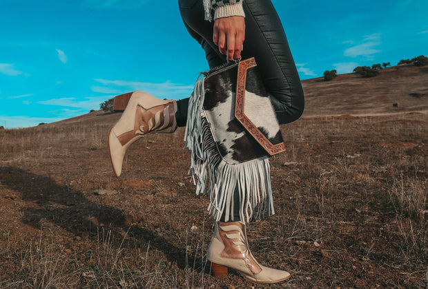 THE MARIA COWHIDE LEATHER TOOLED | PURSE