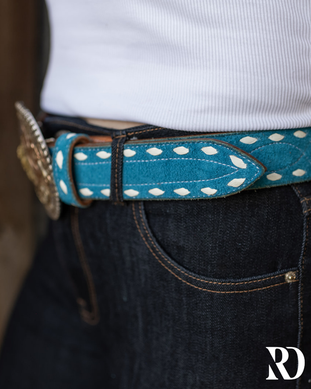 COLORED LEATHER BUCKSTITCH BELTS
