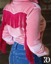 VALENTINA VELVET FRINGE PERFORMANCE RODEO SHIRT