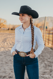 WHITE PERFORMANCE RODEO SHIRT (ADULT)