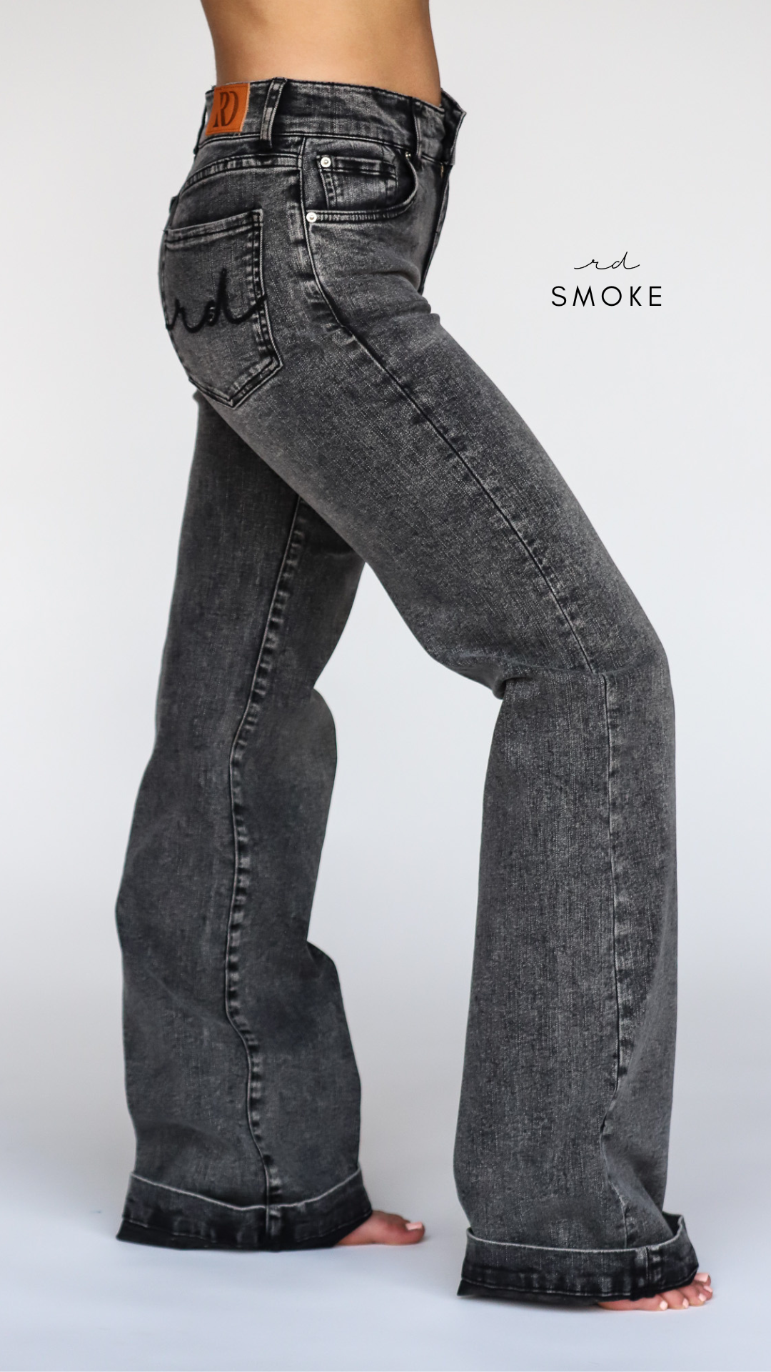 【2plan】Rick smudging wide denim pants SMOKE SIGNATURE TROUSER DENIM – Ranch Dress'n