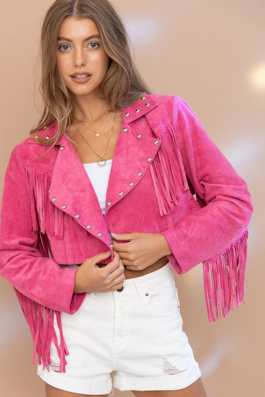 Baha Ranch Western Wear Hot Pink Fringe Shorts XL