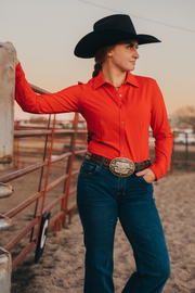 RED PERFORMANCE RODEO SHIRT (ADULT)