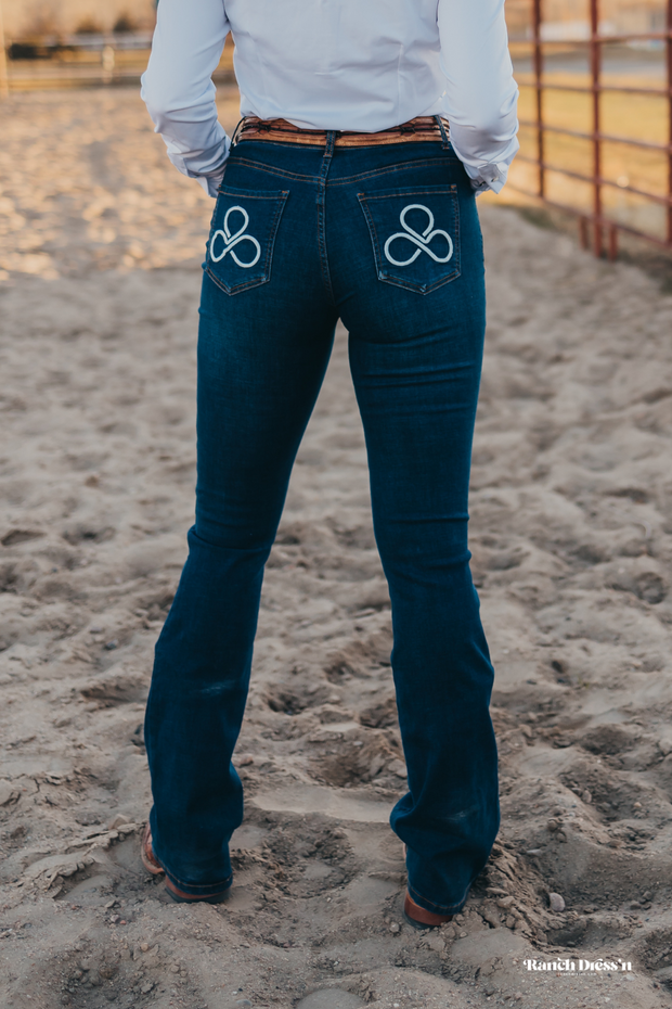 Western bootcut denim jeans blue - Women | BALMAIN
