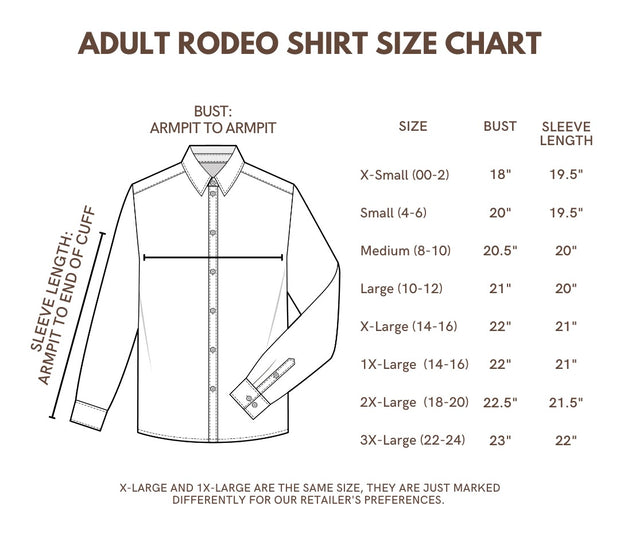 CHARCOAL PERFORMANCE RODEO SHIRT (ADULT)