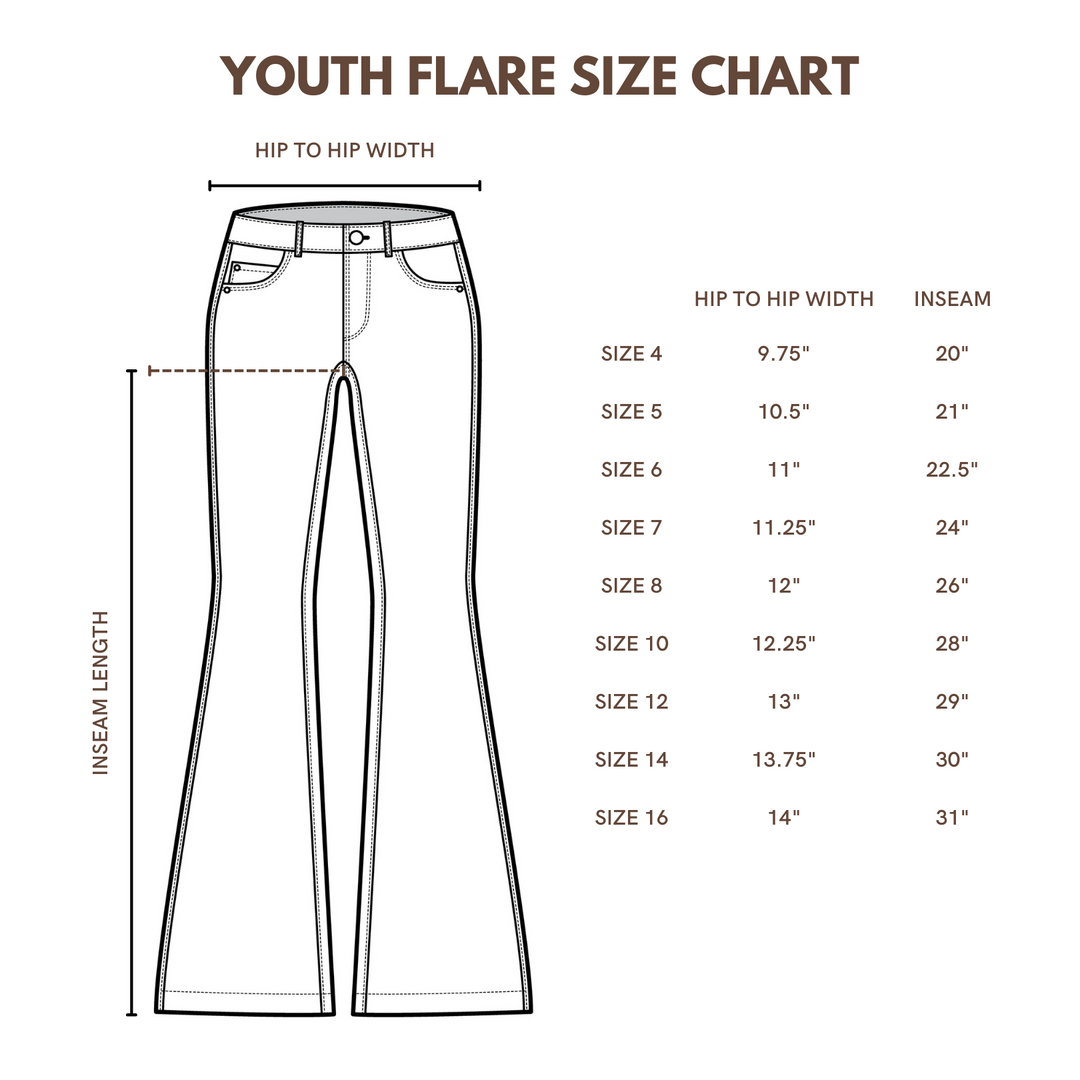 YOUTH* CATTLE DRIVE SUPER FLARES – Ranch Dress'n