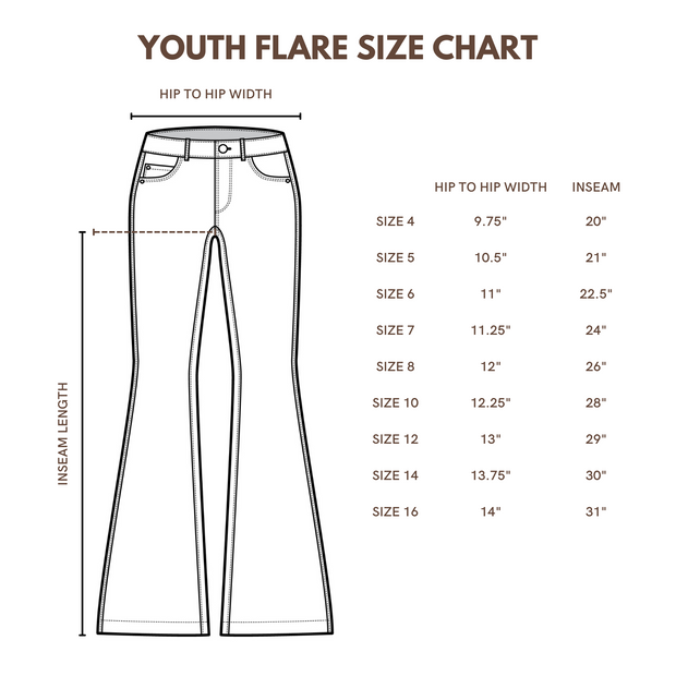 *YOUTH* BLACK LACE SUPER FLARES