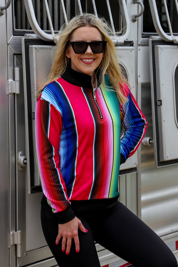 SERAPE QUARTER ZIP PULLOVER