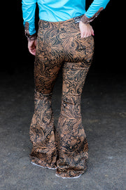 TOOLED LEATHER SUPER FLARES