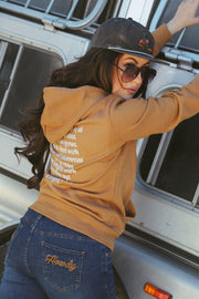 BE YOUR OWN BRAND OF COWGIRL CAMEL HOODIE