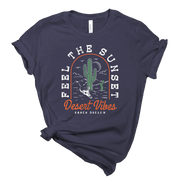 DESERT VIBES - HEATHER NAVY TEE