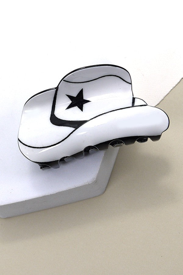WESTERN COWGIRL HAT HAIR CLAW CLIP (3 COLORS)