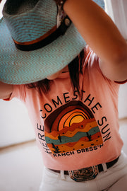 HERE COMES THE SUN - HEATHER SUNSET TEE