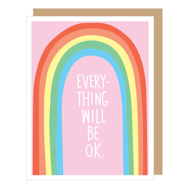 EVERYTHING WILL BE OKAY RAINBOW CARD